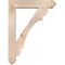 Ekena Millwork Olympic Arts and Crafts Smooth Bracket w/ Offset Brace, Douglas Fir, 7 1/2"W x 36"D x 48"H BKT0806X36X48OLY03SDF - alternate 3